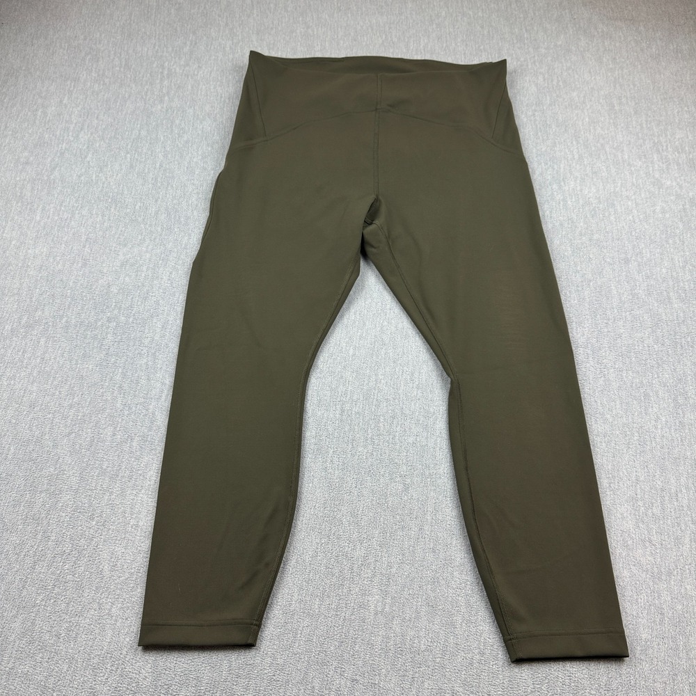 Lululemon Leggings Womens 16 Green Instill High Rise 26" Tight Pant Yoga Gym Run